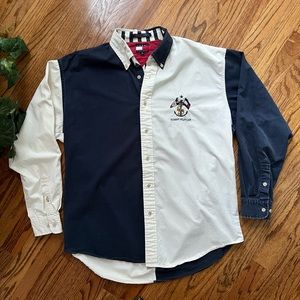 Vintage 90s Tommy Hilfiger Big Logo Button Up